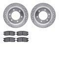 Dynamic Friction Co 7302-37014, Rotors-Drilled and Slotted-Silver with 3000 Series Ceramic Brake Pads, Zinc Coated 7302-37014